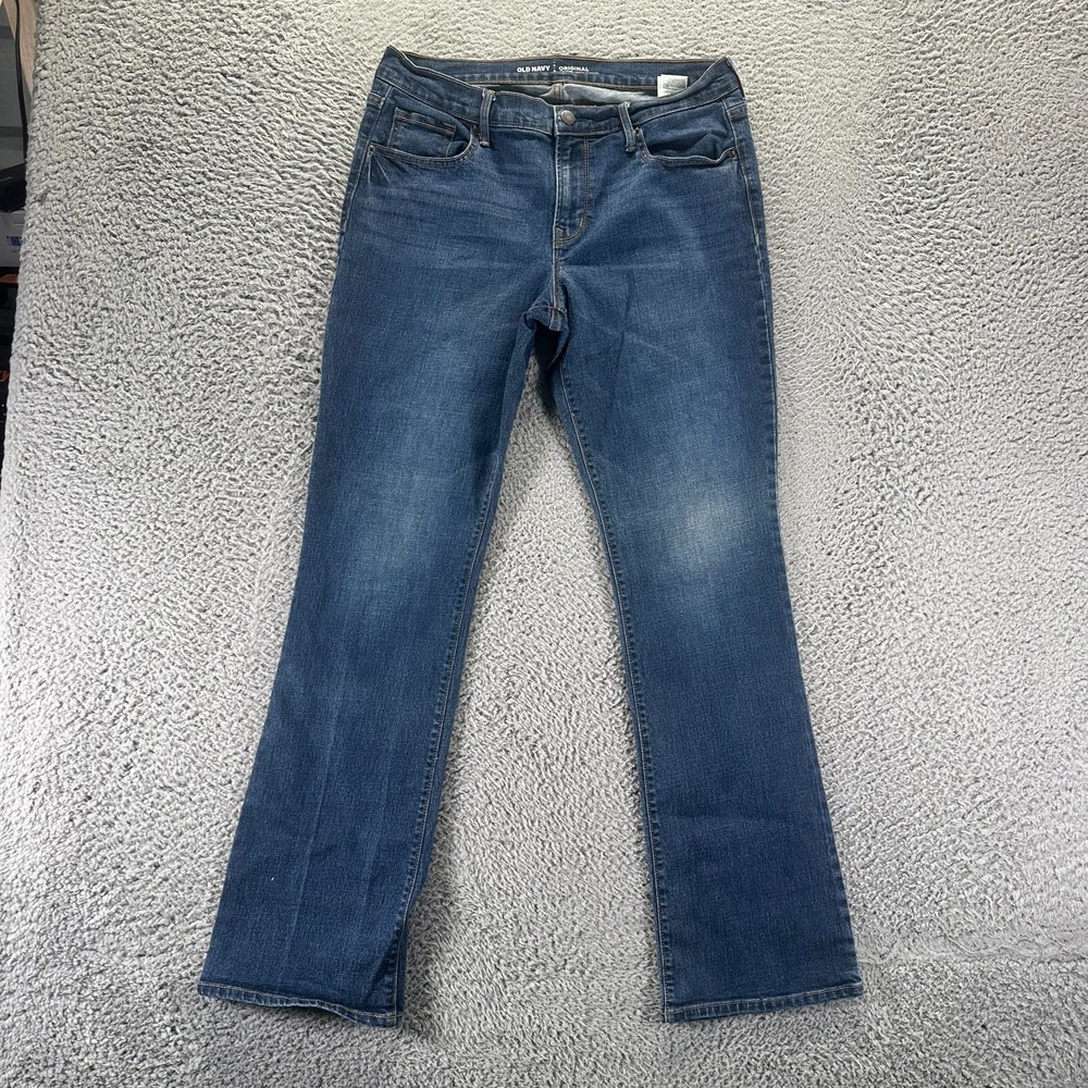 Old Navy Jeans Women's 12 Blue Cotton Denim Bootcut Streetwear Faded Stretch